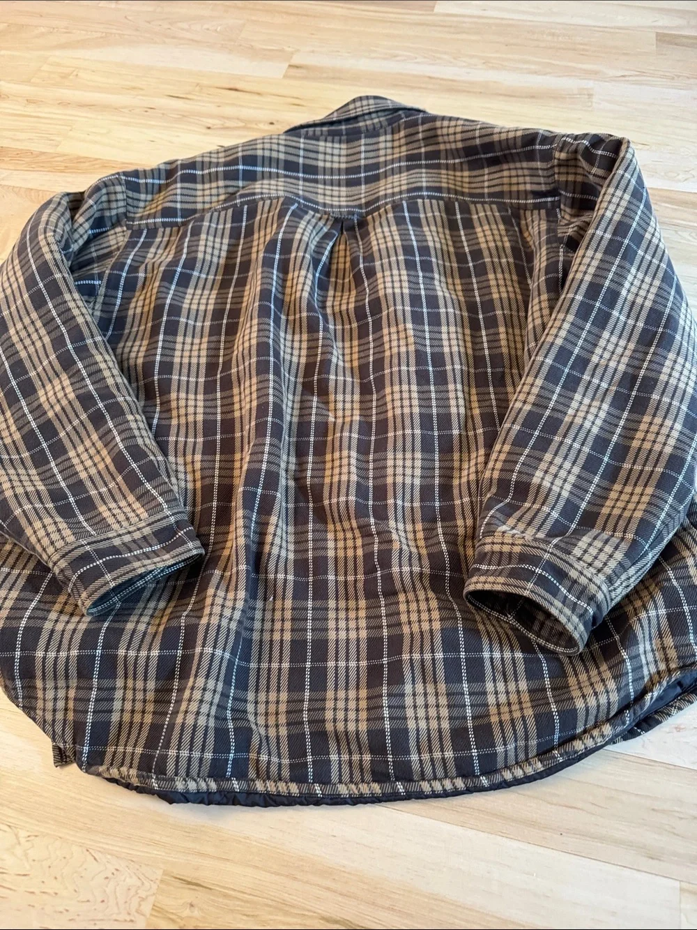 Columbia Men’s Quilted lined Plaid Shirt Shacket Jacket-L
